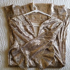 Gold Sequin mini Dress ABS Collection